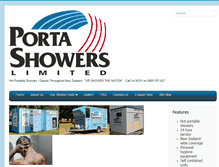 Tablet Screenshot of portashowers.co.nz